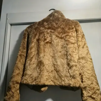 Chaqueta de piel sintética marrón - miniatura 2