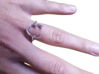 Anillo de plata diseño minimalista - miniatura 2