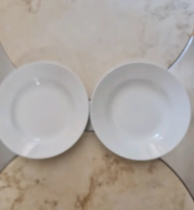 Plato hondo de porcelana blanco - 2