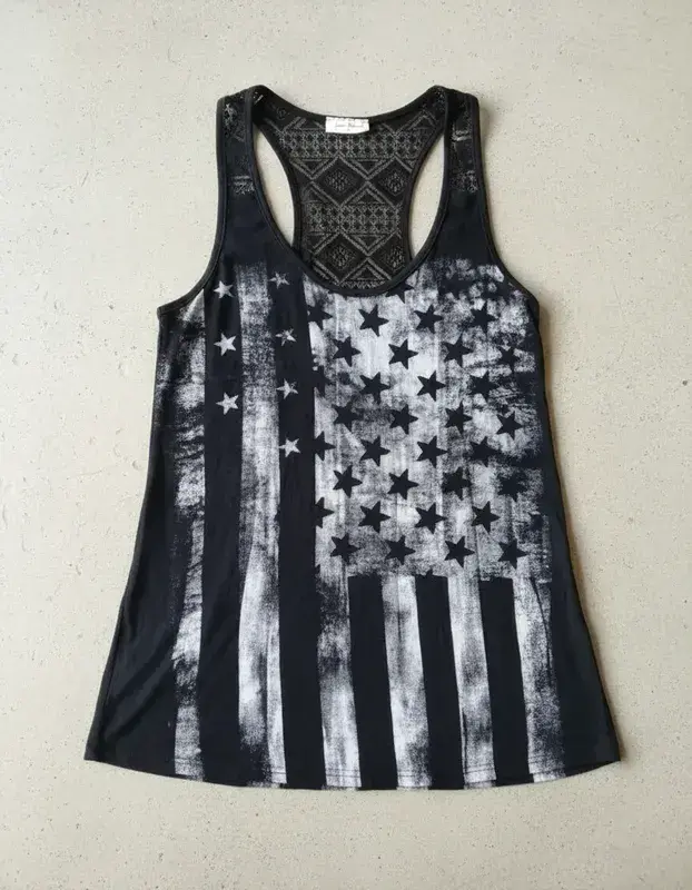 Polera sin mangas con diseño americano. Talla M - 4