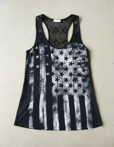 Polera sin mangas con diseño americano. Talla M - miniatura 4