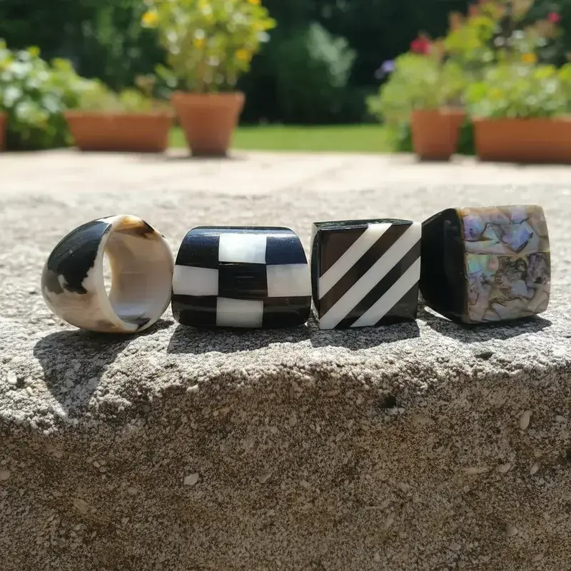 Anillos diferentes diseños  & materiales (4Un) - 2