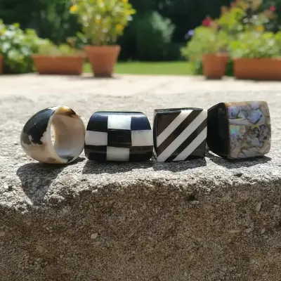 Anillos diferentes diseños  & materiales (4Un) - miniatura 2