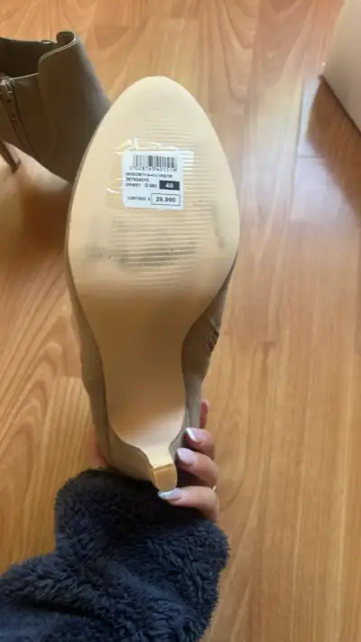 Botines de tacón alto color beige/ 40/ MARITTIMO - miniatura 5