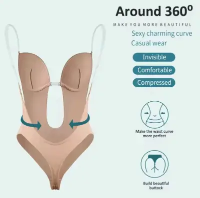 Faja Body moldeador sin espalda color nude - miniatura 4