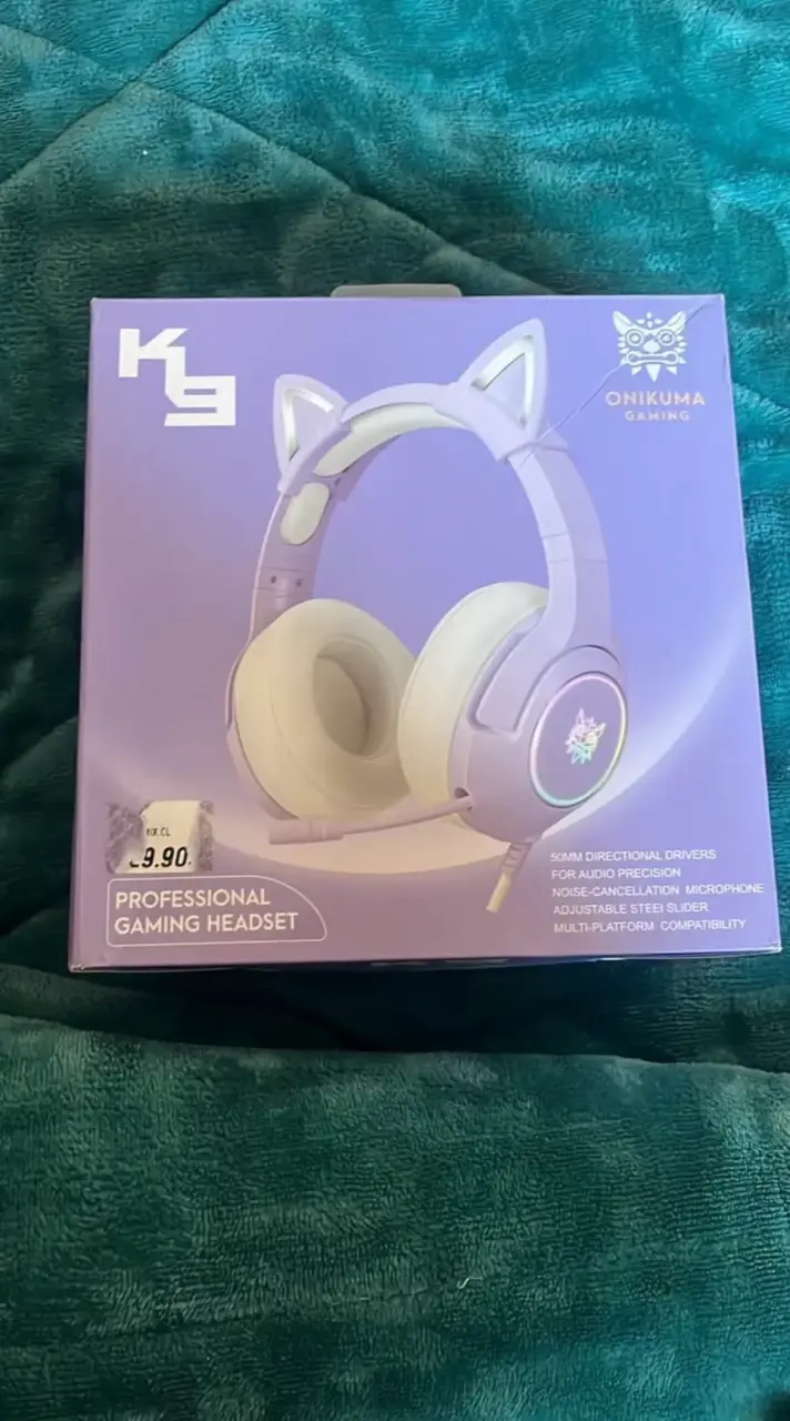 Audífonos gamer Onikuma K9 con orejas de gato - 1