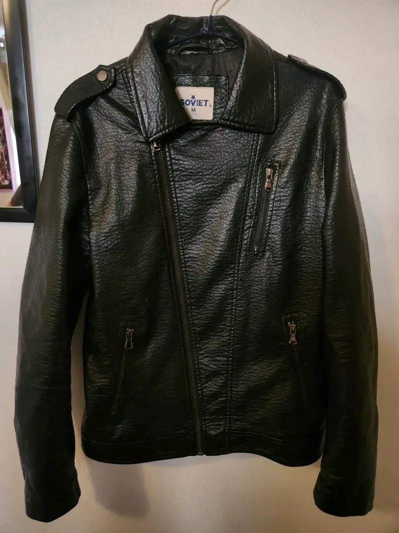 Chaqueta de cuero negra Soviet talla M - 2