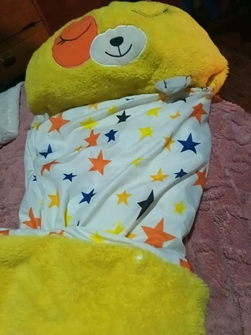 Saco dormirPeluche amarillo de perro sonriente - 2