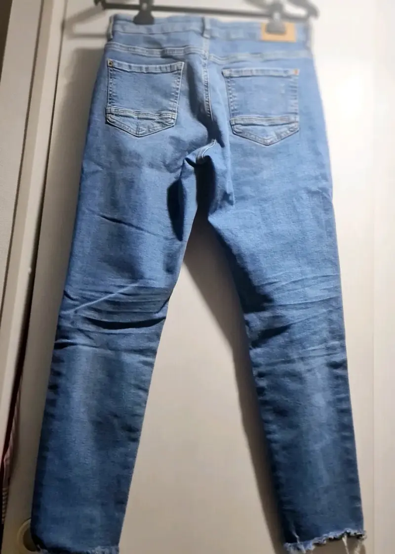 Jeans azul desgastados para mujer - 3