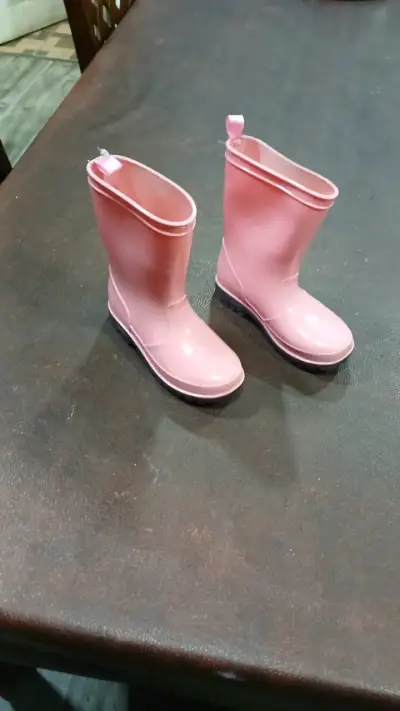 Botas de lluvia rosadas para niños - miniatura 1