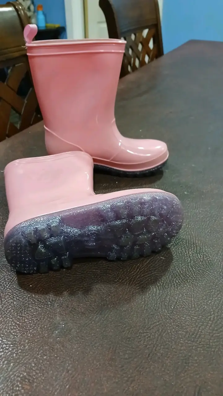 Botas de lluvia rosadas para niños - 3