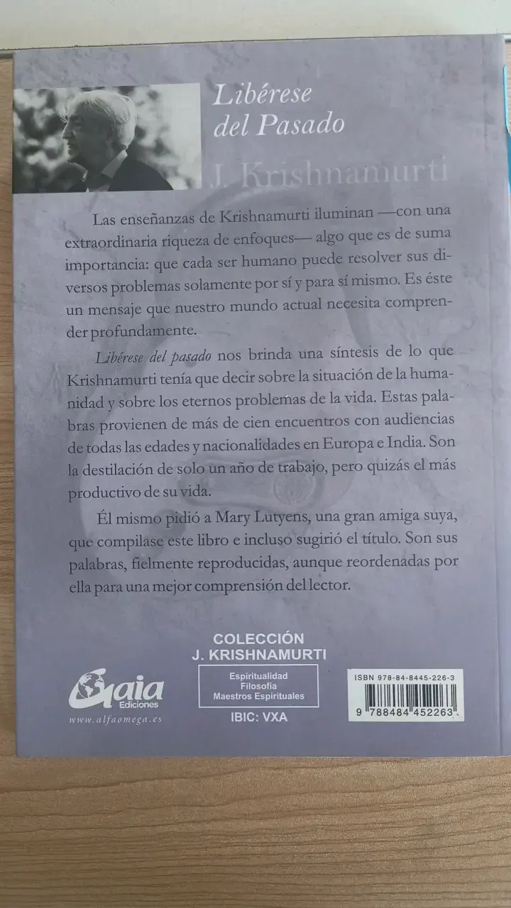 Libro 'Libérese del Pasado' de J. Krishnamurti - 2