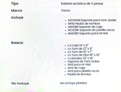 Batería acústica de 5 piezas Tama - miniatura 2