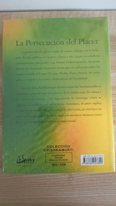 Libro 'La Persecución del Placer' de J. Krishnamurti - miniatura 2