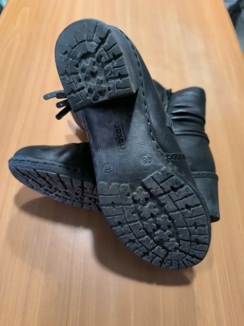Botas de cuero negras con forro - 3