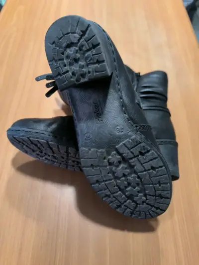 Botas de cuero negras con forro - miniatura 3