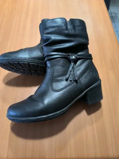 Botas de cuero negras con forro - miniatura 5