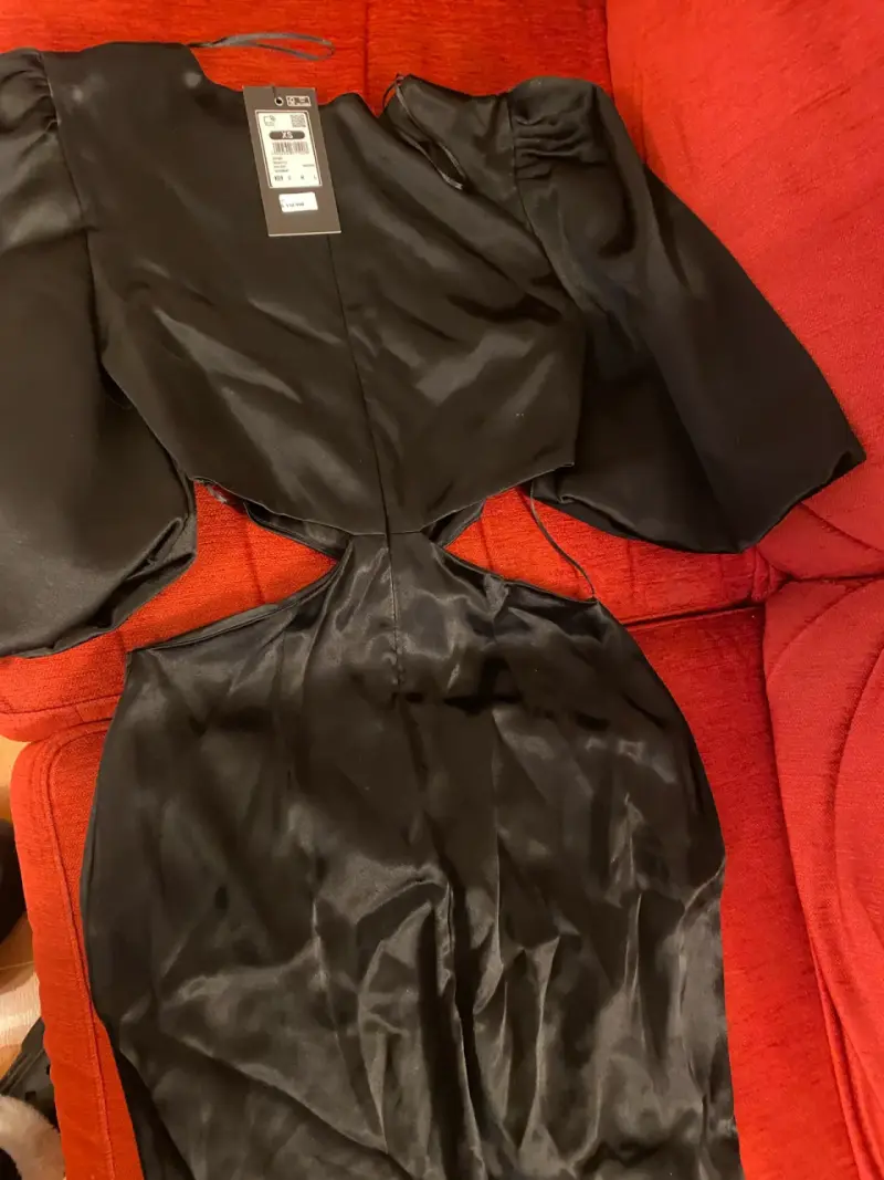 Vestido diseñador  largo negro - 6
