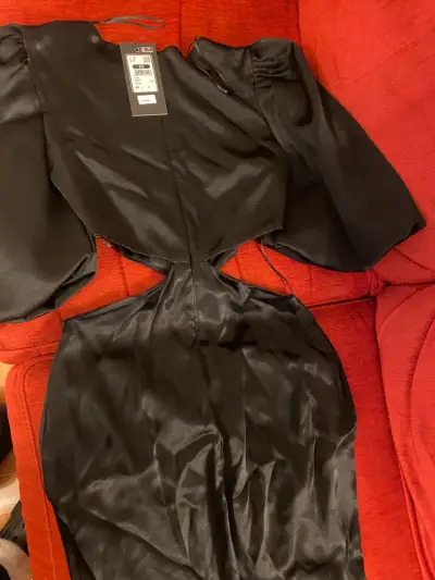 Vestido diseñador  largo negro - miniatura 6