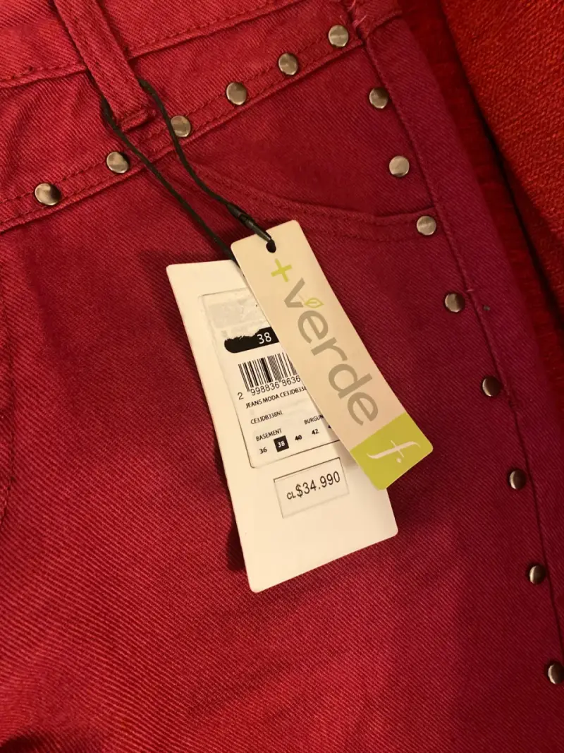 Pantalones burdeo  para mujer - 4
