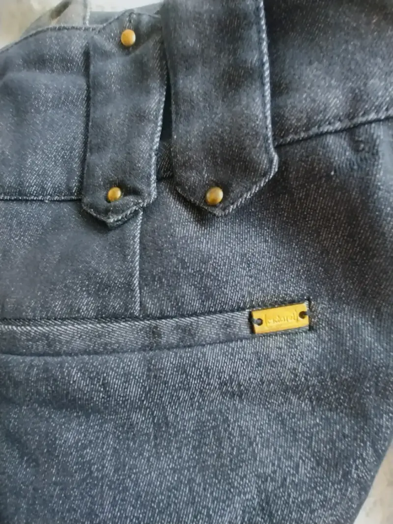 Pantalones de mezclilla azul oscuro - 3