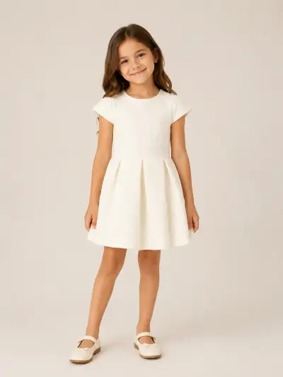 Vestido blanco para niña - miniatura 1