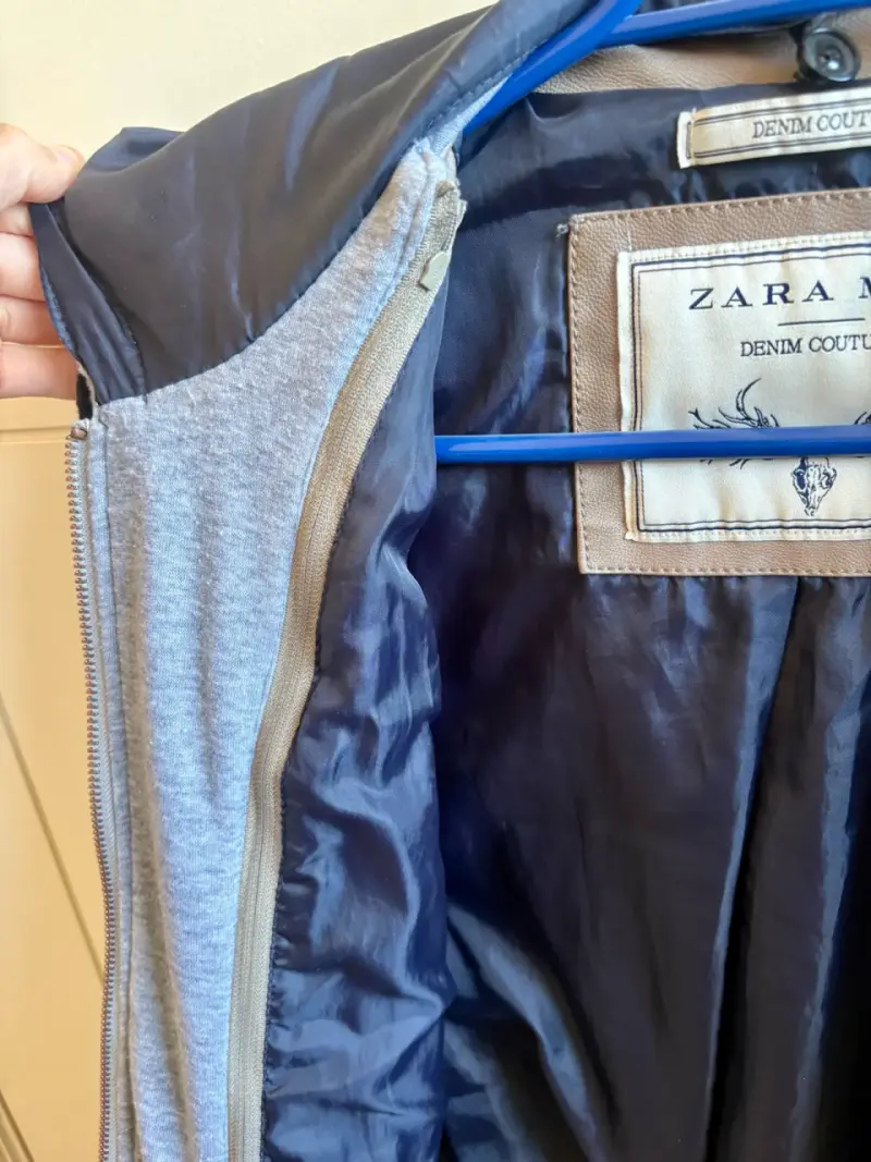 Chaqueta de cuero Zara Man con capucha - 5