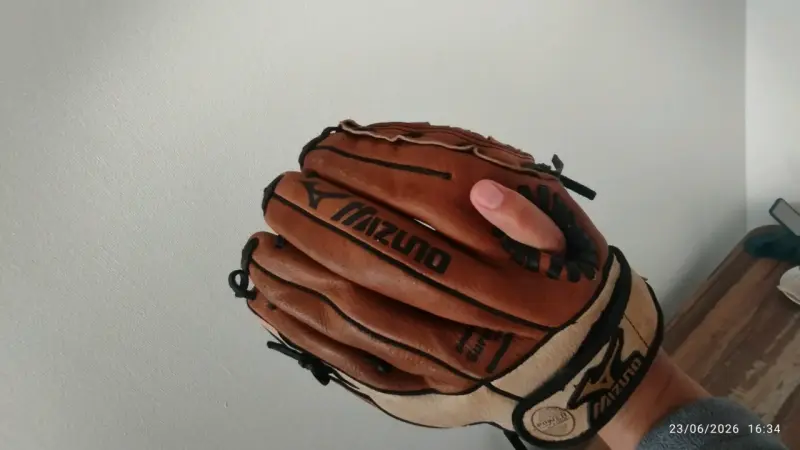 Guante de béisbol Mizuno de cuero - 4