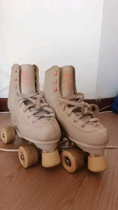 Patines de cuatro ruedas beige Oxelo - miniatura 1