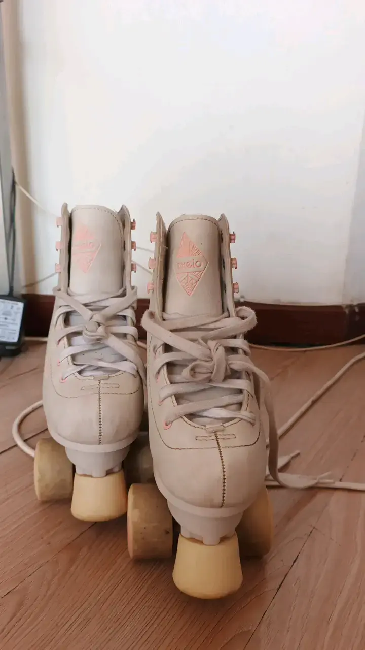 Patines de cuatro ruedas beige Oxelo - 2