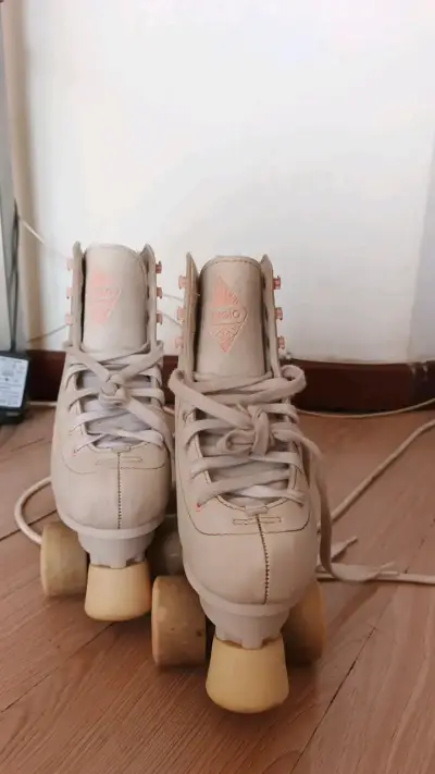 Patines de cuatro ruedas beige Oxelo - miniatura 2