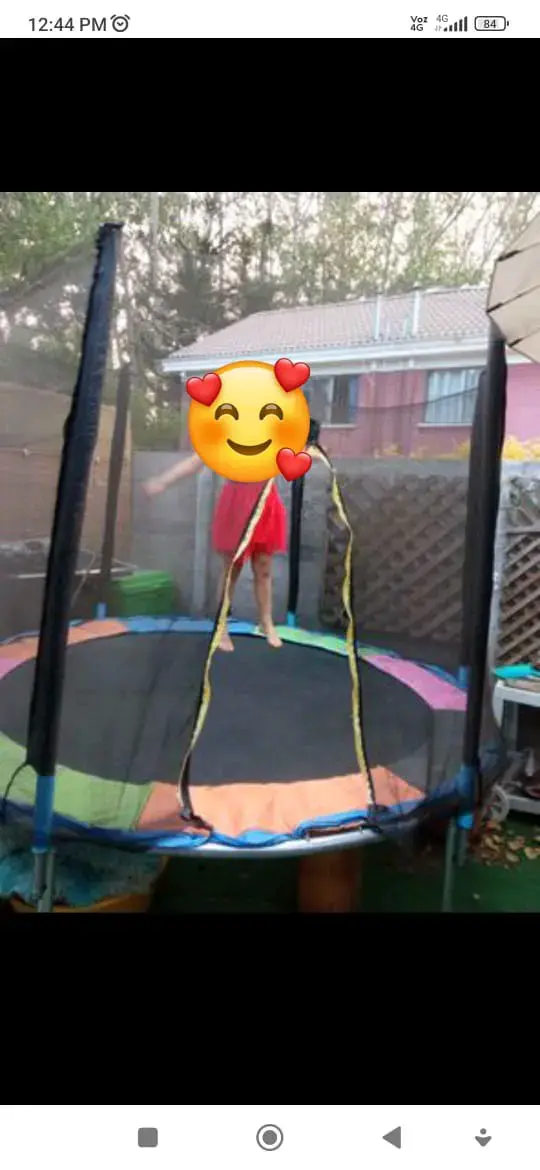 Trampolín infantil con red de seguridad