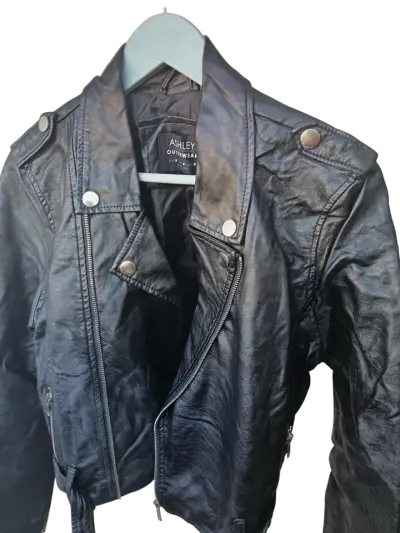 Chaqueta Biker Ashley Outerwear con Cinturón - miniatura 1