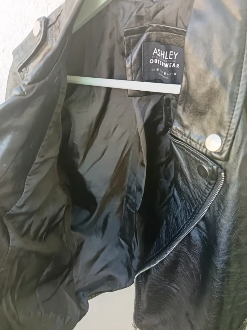 Chaqueta Biker Ashley Outerwear con Cinturón - 4