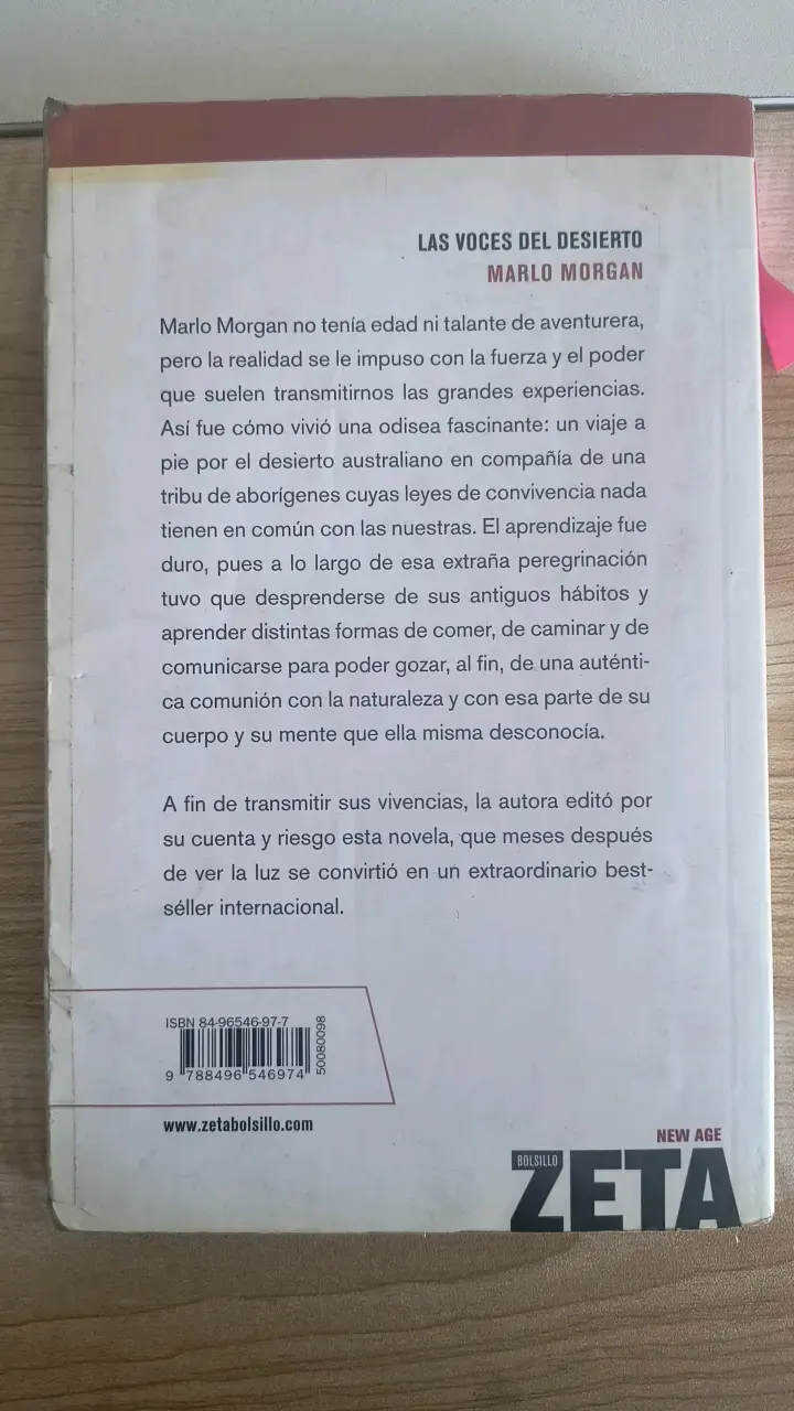Libro 'Las voces del desierto' de Marlo Morgan - 2
