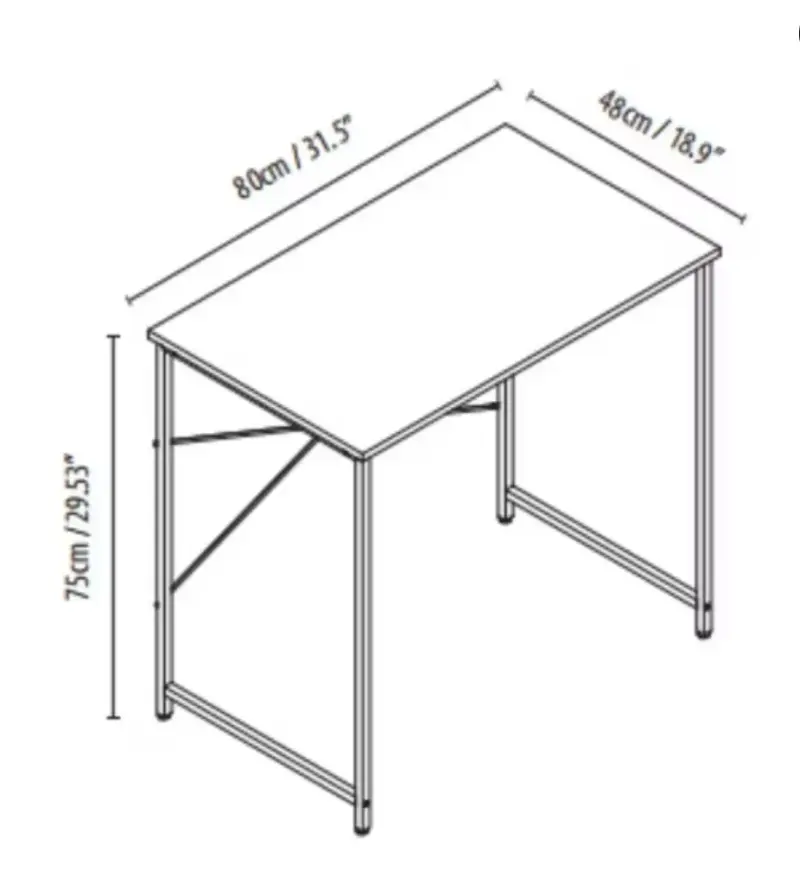 Escritorio compacto de madera y metal - 2
