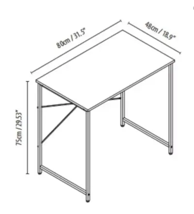 Escritorio compacto de madera y metal - miniatura 2