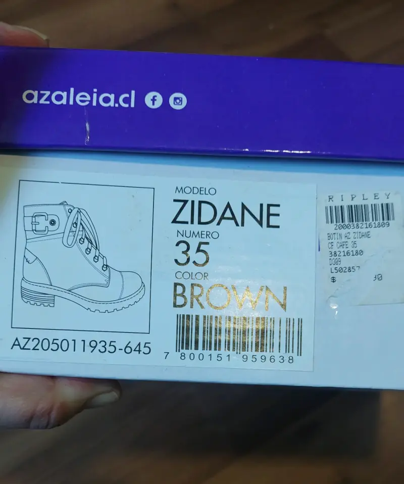 Botines de cuero marrón Azaleia - 4
