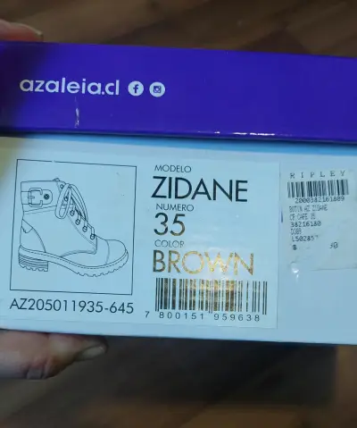 Botines de cuero marrón Azaleia - miniatura 4