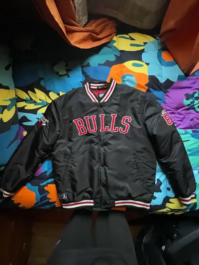 Chaqueta NBA Chicago Bulls negra - miniatura 1