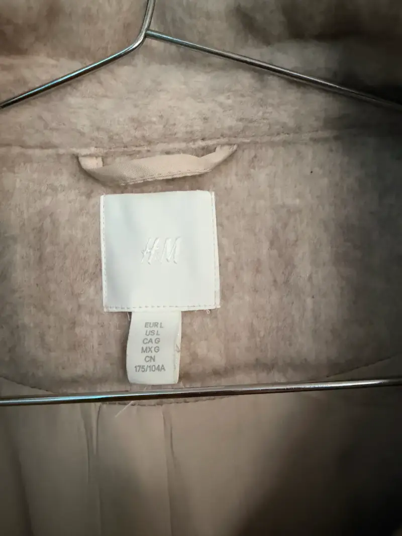 Abrigo beige de lana para mujer - 2