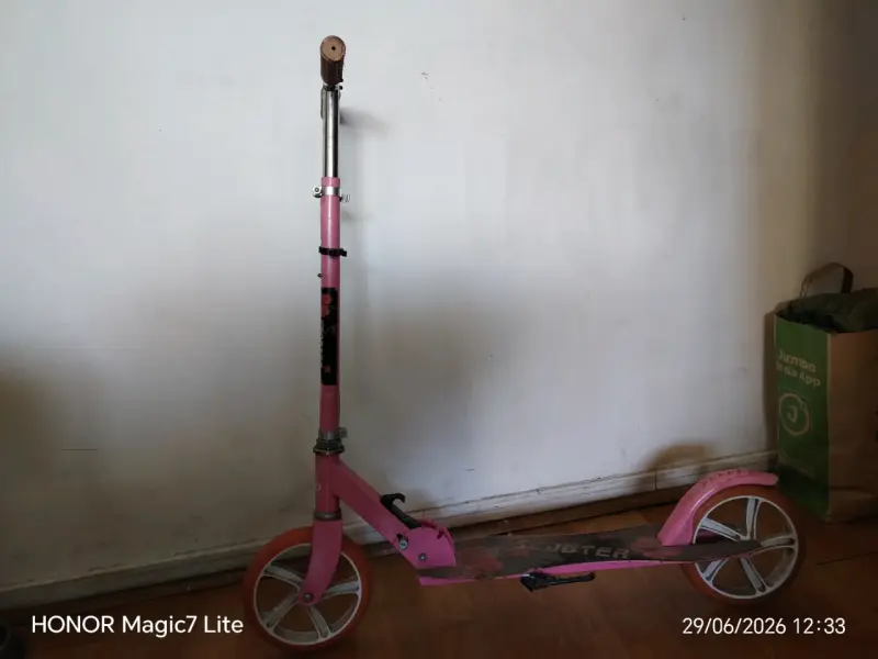 Scooter infantil rosa plegable - 2
