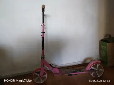Scooter infantil rosa plegable - miniatura 2