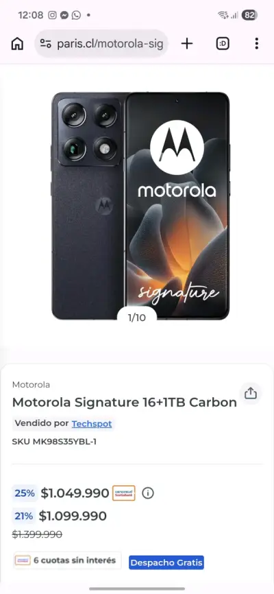 Motorola Signature Nuevo y Sellado - miniatura 5
