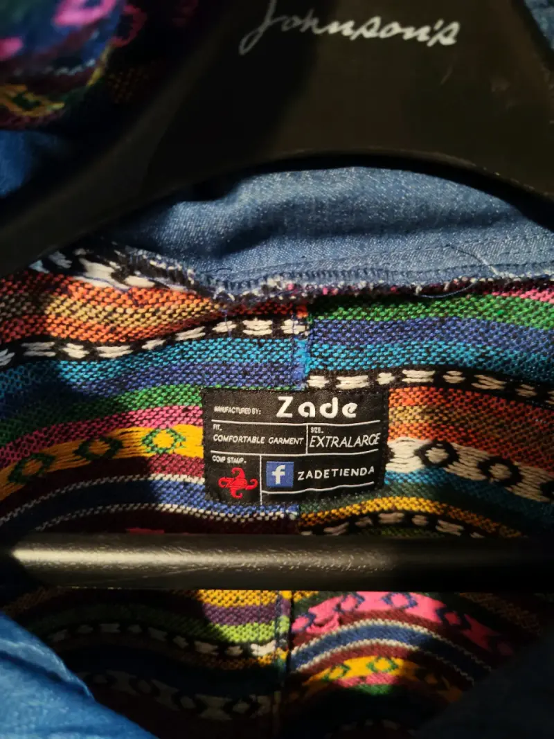 Abrigo con capucha estilo étnico multicolor - 2