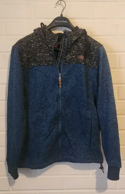 Chaqueta azul con capucha para hombre - miniatura 1