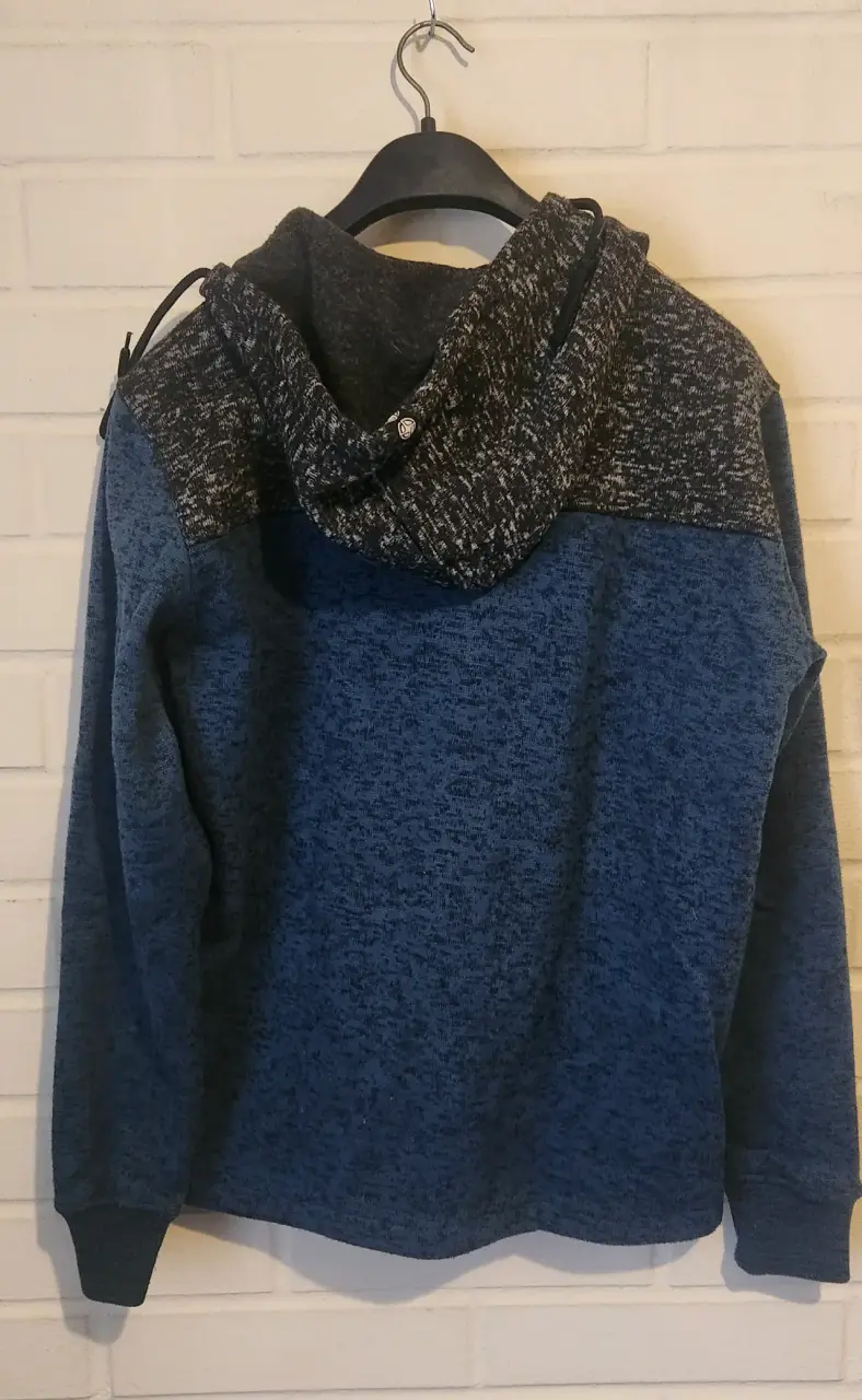 Chaqueta azul con capucha para hombre - 2