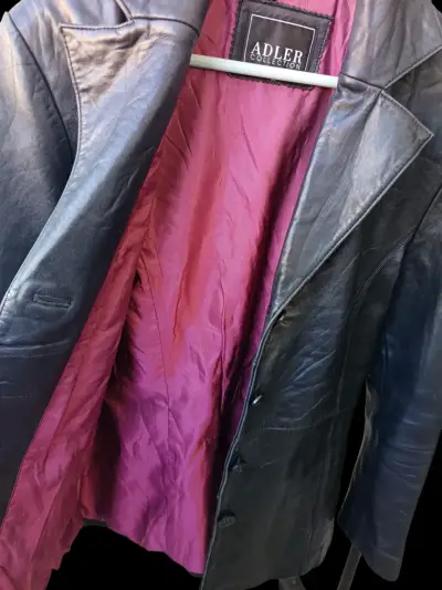 Chaqueta Blazer de Cuero Vintage Adler Collection - miniatura 3