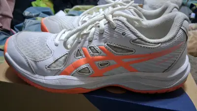 Zapatillas deportivas Asics blancas y naranjas - miniatura 5