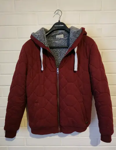 Chaqueta AMERICANINO acolchada burdeos con capucha - miniatura 1